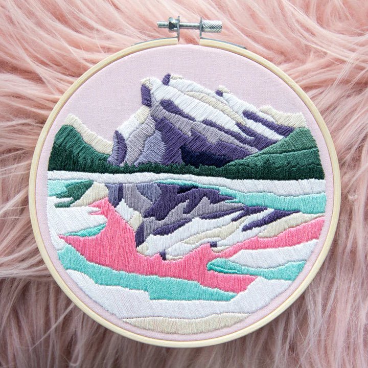 Mount Rundle In Banff Embroidery Kit - Embroidery KitsAngiels ArtMisiyo Candle Co