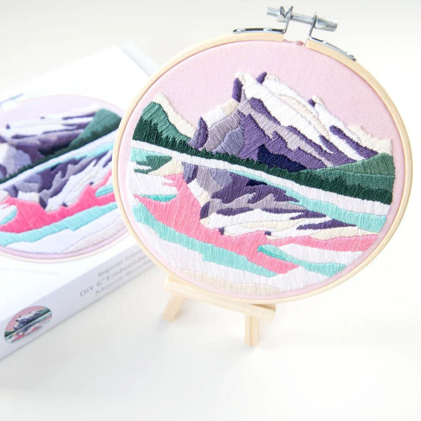 Mount Rundle In Banff Embroidery Kit - Embroidery KitsAngiels ArtMisiyo Candle Co