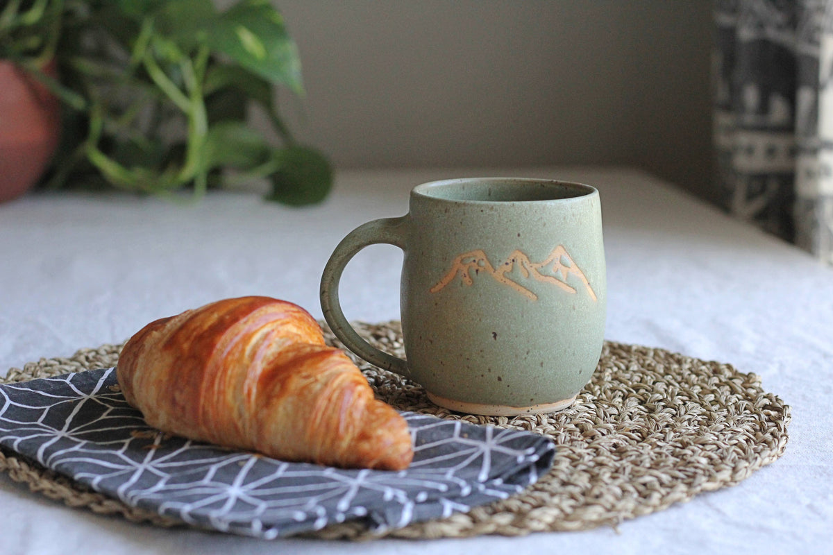 Mountain Peaks Mug | handcrafted ceramics - PotteryCalgary Clay Co.Misiyo Candle Co