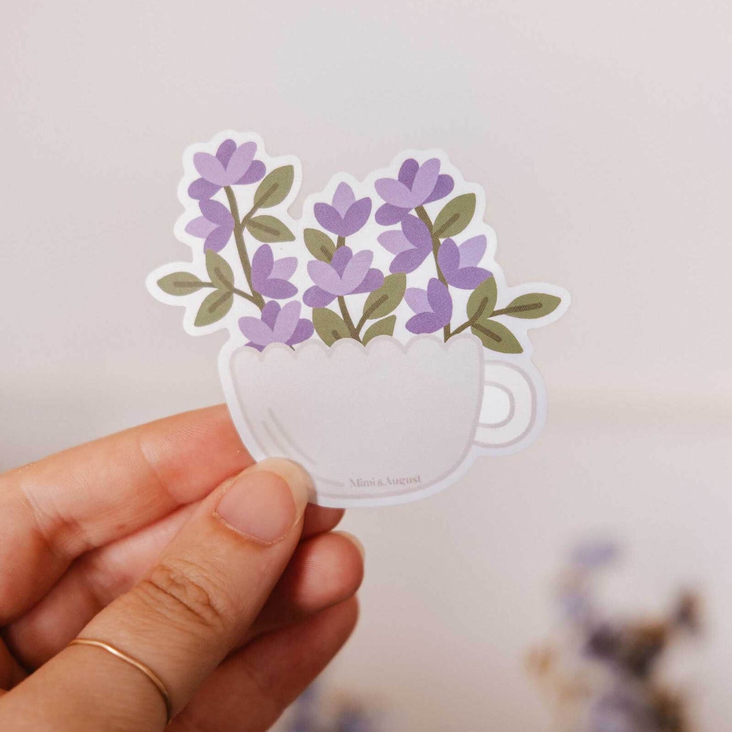 Mug Of Flowers Vinyl Sticker - StickersMimi & AugustBloom Cup - Vinyl StickerMisiyo Candle Co