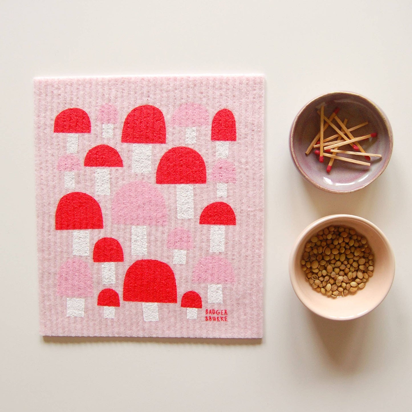 Mushroom Swedish Dishcloth - Swedish Dish ClothsBadger & BurkeSC25Misiyo Candle Co