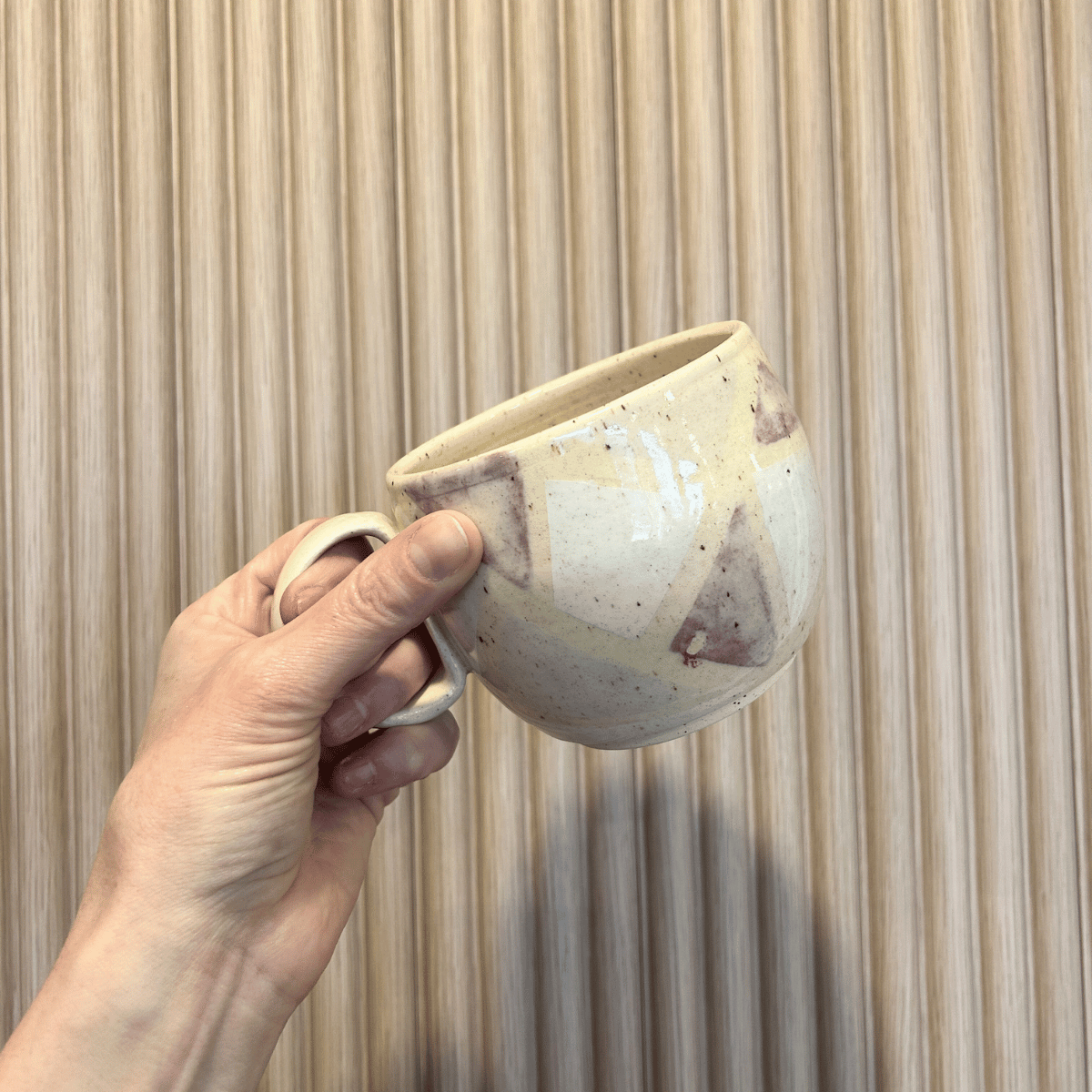Muted Pastel Prism Mug | handcrafted ceramics - PotteryLA PurkisMisiyo Candle Co