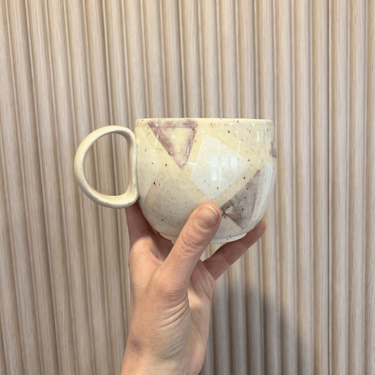 Muted Pastel Prism Mug | handcrafted ceramics - PotteryLA PurkisMisiyo Candle Co