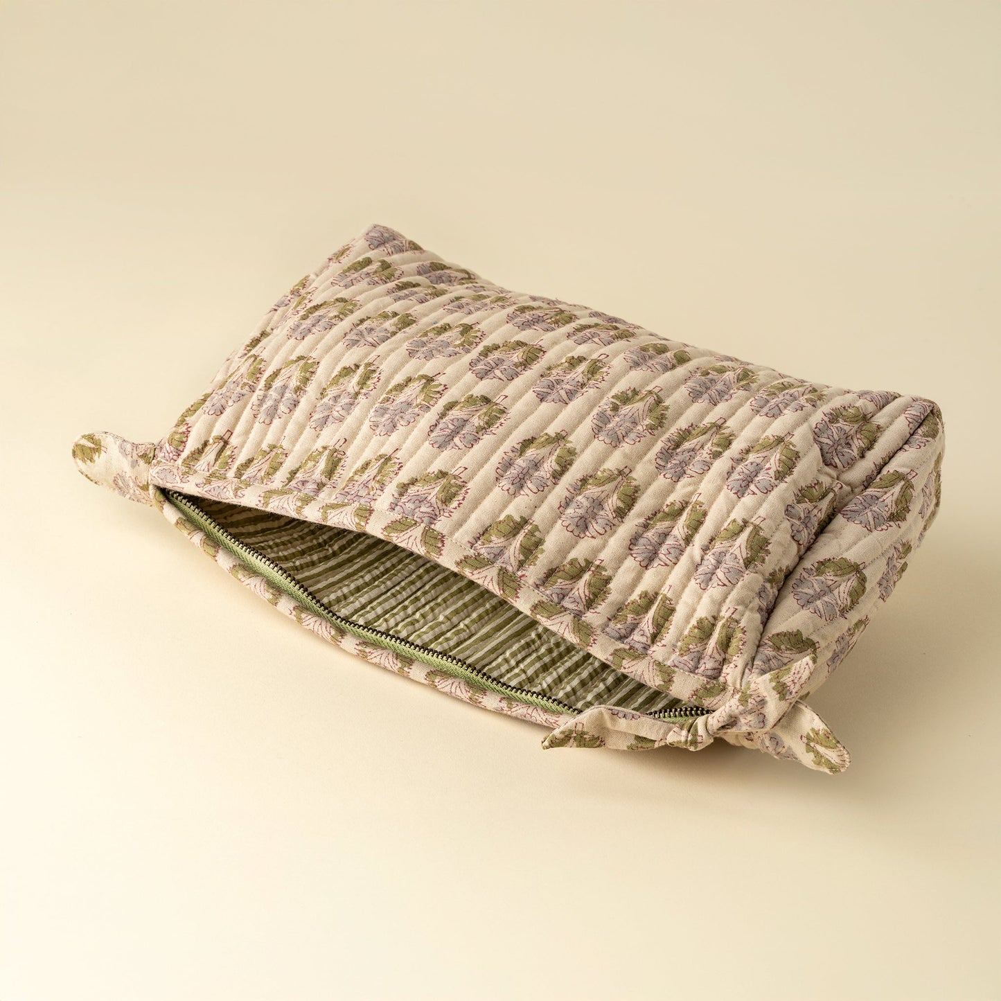 Nandini Block Print Pouch | Cosmetic Bag - Cosmetic BagIndabaMisiyo Candle Co