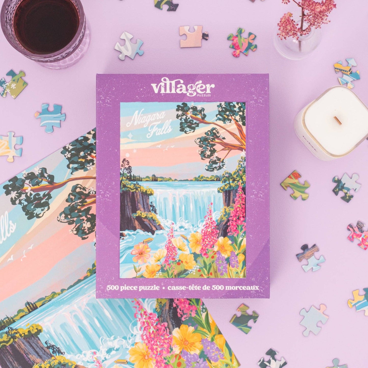 Niagara Falls | 500-Piece Puzzle | Designed in Canada - PuzzlesVillager PuzzlesVPNIAG01Misiyo Candle Co