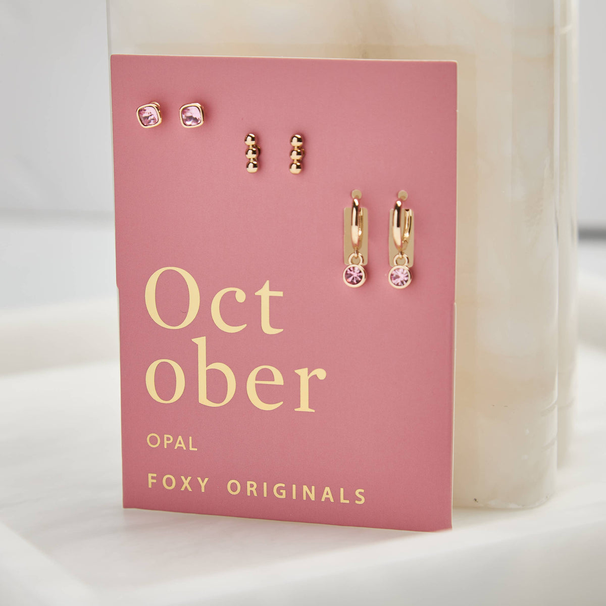 October Birthstone Mix & Match Earring Set - EarringsFoxy OriginalsBS210Misiyo Candle Co