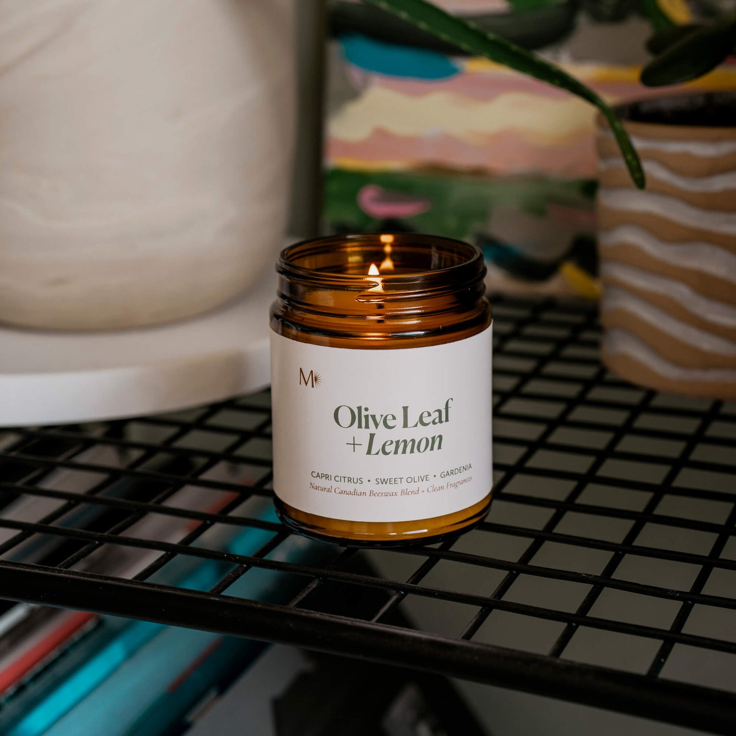 Olive Leaf + Lemon Candle - CandlesMisiyo Candle CoCDL-OLL9Misiyo Candle Co