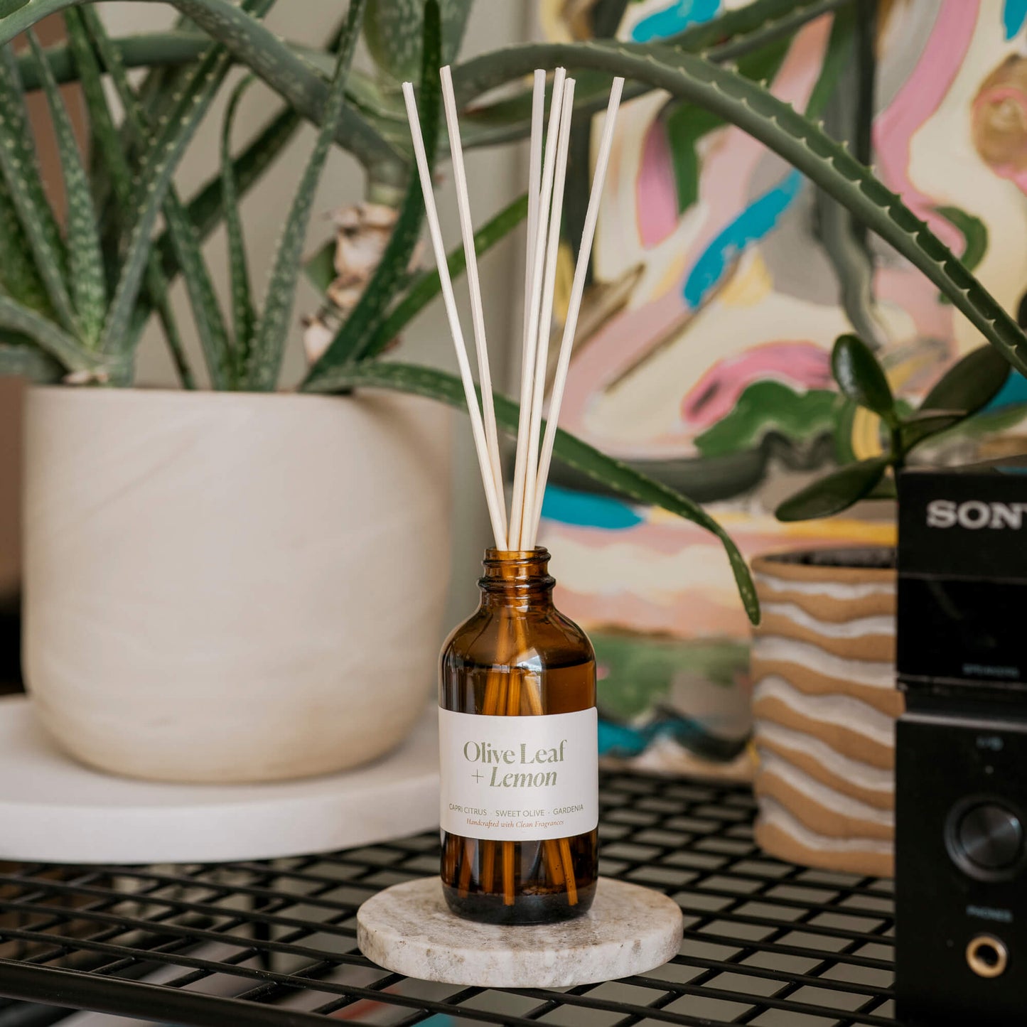 Olive Leaf + Lemon Reed Diffuser - Reed DiffusersMisiyo Candle CoRDF-OLLMisiyo Candle Co