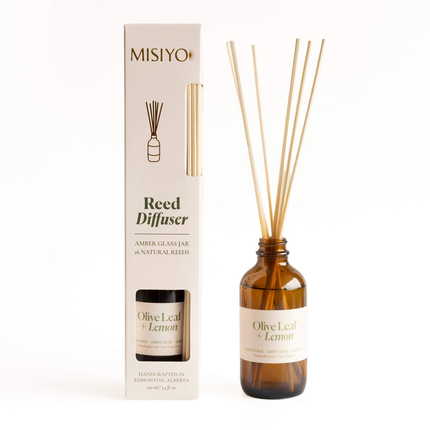 Olive Leaf + Lemon Reed Diffuser - Reed DiffusersMisiyo Candle CoRDF-OLLMisiyo Candle Co