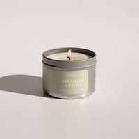 Olive Leaf + Lemon Candle Tin