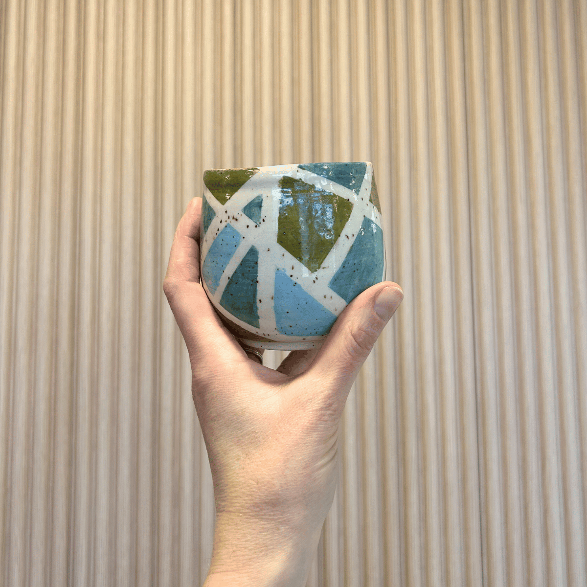Olive + Sky Prism Tumbler | handcrafted ceramics - PotteryLA PurkisMisiyo Candle Co