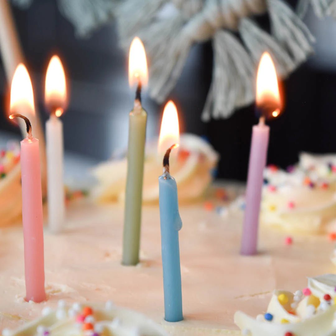 Pastel Beeswax Birthday Candles - Birthday CandlesHoney CandlesC0045PPMisiyo Candle Co