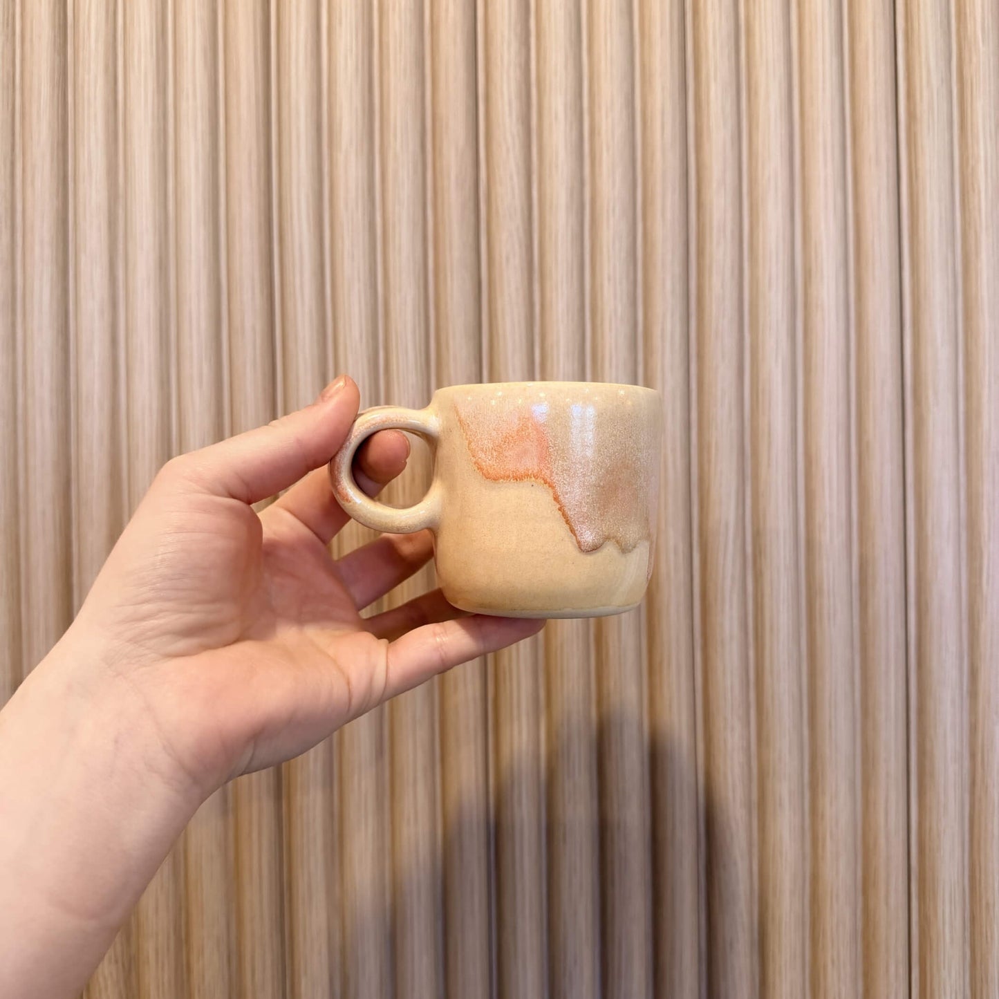 Peach-Pink Espresso Mug | handcrafted ceramics - PotteryPebble CeramicsMisiyo Candle Co