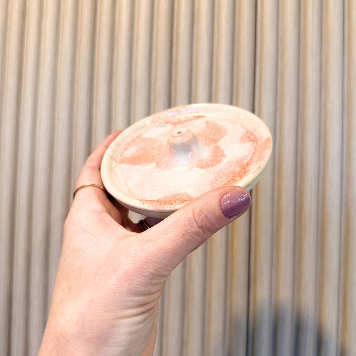 Peach-Pink Incense Holder | handcrafted ceramics - Incense HoldersPebble CeramicsPC-INC-PPMisiyo Candle Co