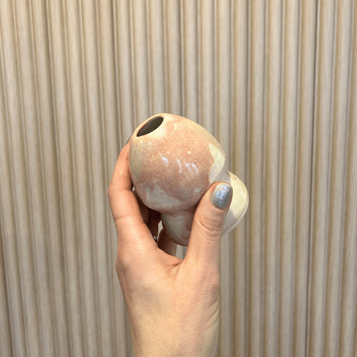 Peach-Pink Matcha Whisk Stand | handcrafted ceramics - PotteryPebble CeramicsMisiyo Candle Co