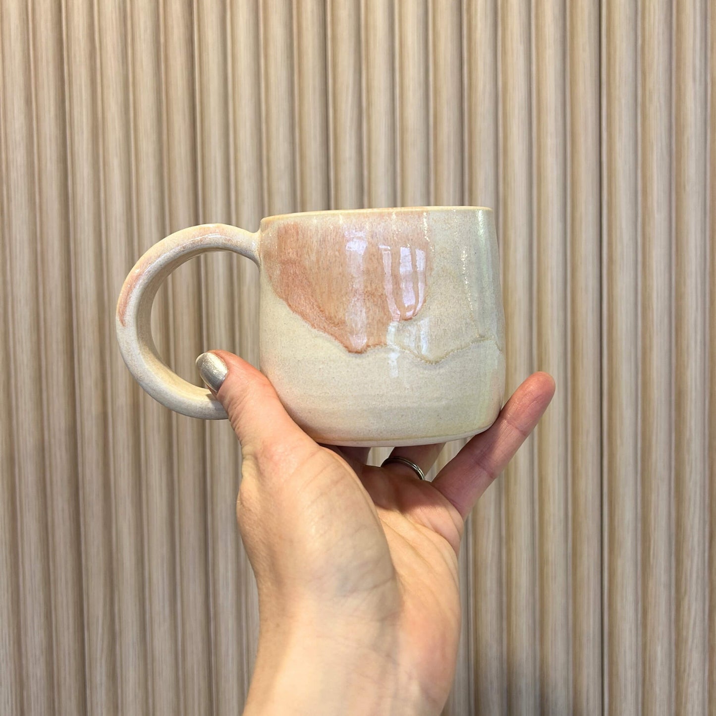 Peach-Pink Mug | handcrafted ceramics - PotteryPebble CeramicsPC-MUG-PEMisiyo Candle Co