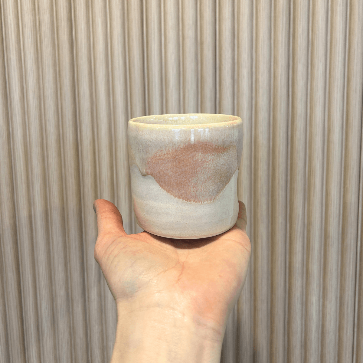 Peach-Pink Tumbler Mug | handcrafted ceramics - PotteryPebble CeramicsMisiyo Candle Co