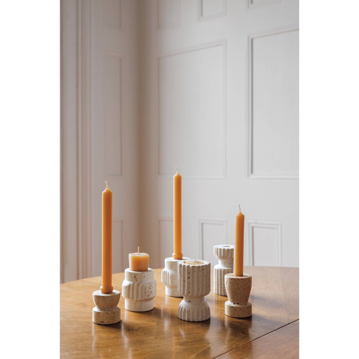 Petra Travertine Candle Holder - Candle HoldersDanicaHCH3895DMisiyo Candle Co