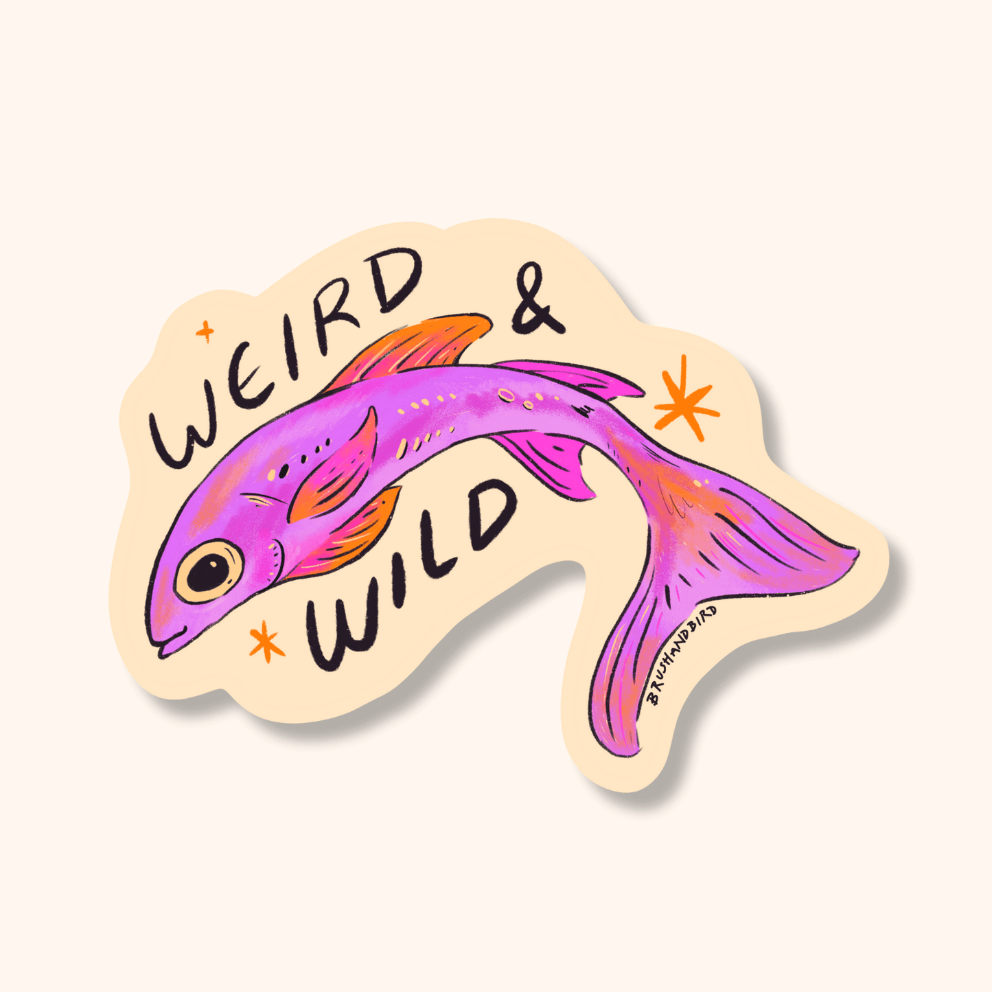 Pink Fish Sticker | Weird and Wild - StickersBrush & Bird Paper Co.STK430Misiyo Candle Co