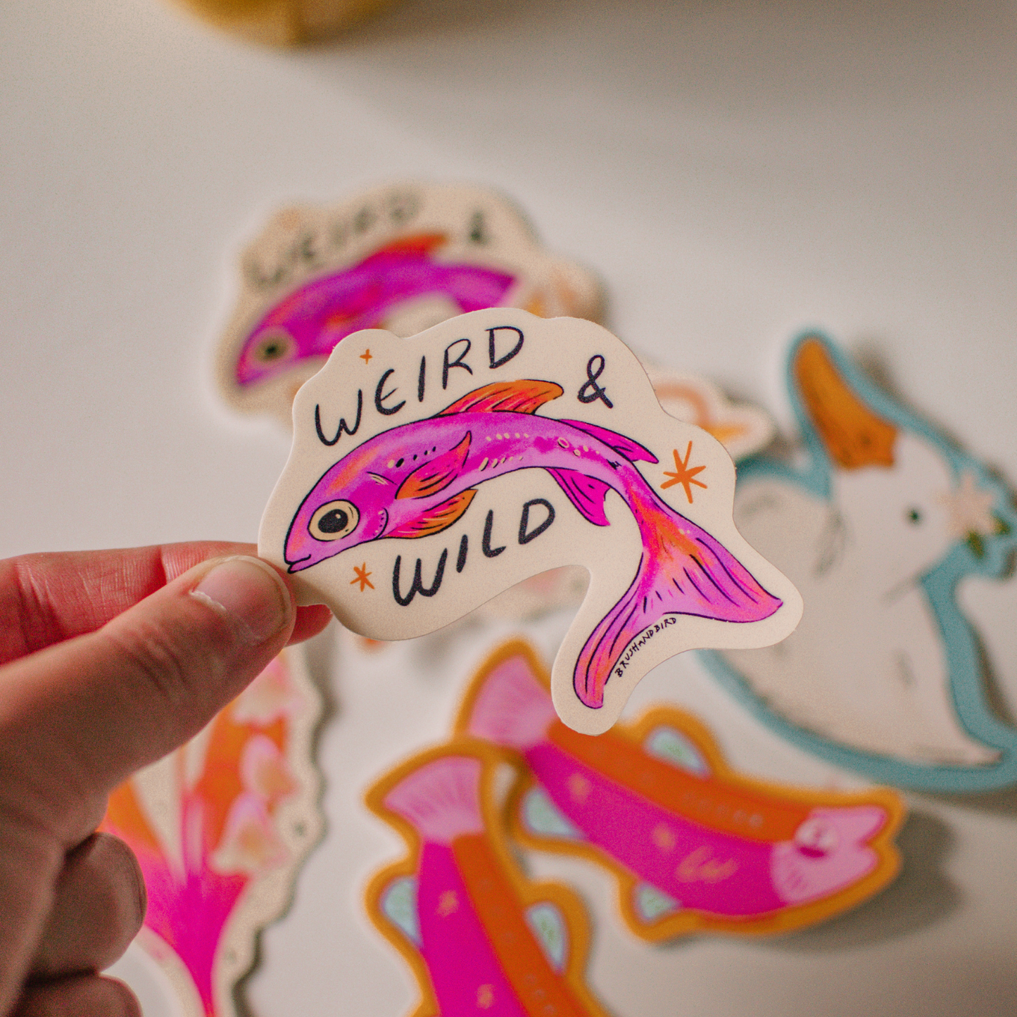 Pink Fish Sticker | Weird and Wild - StickersBrush & Bird Paper Co.STK430Misiyo Candle Co
