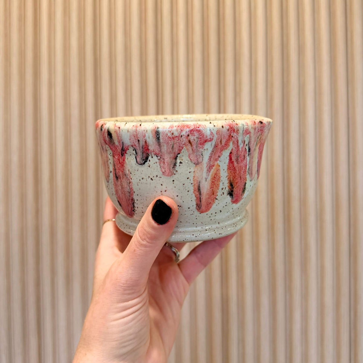 Pink + Orange Speckles Matcha Bowl | handcrafted ceramics - PotteryCeramics By StephCBS-0039Misiyo Candle Co
