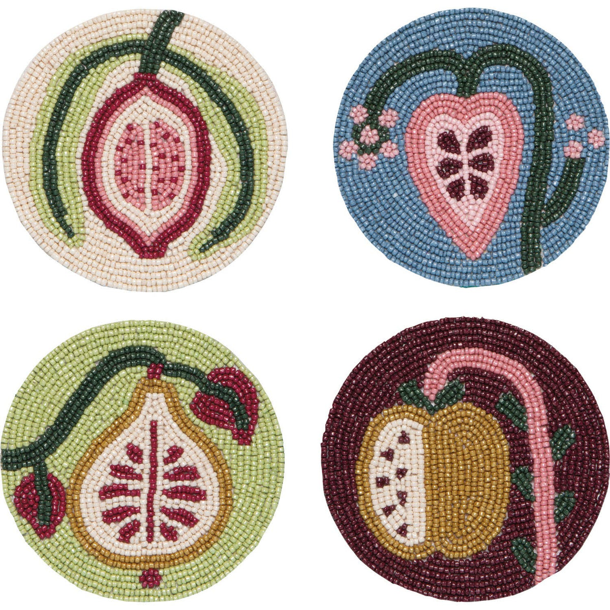 Pome Beaded Coasters | Set of 4 - CoastersDanicaDCO4232DMisiyo Candle Co