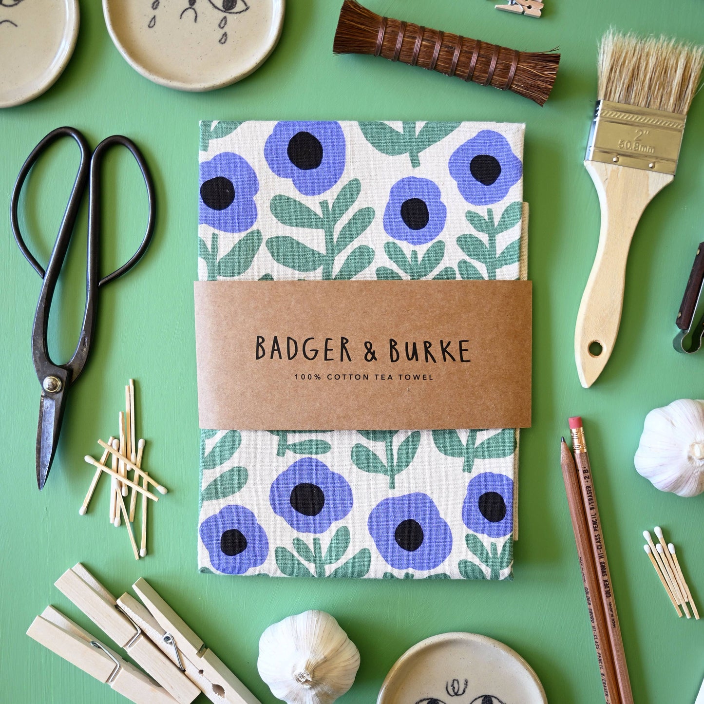 Poppy Tea Towel - Tea TowelsBadger & BurkeTEA27Misiyo Candle Co