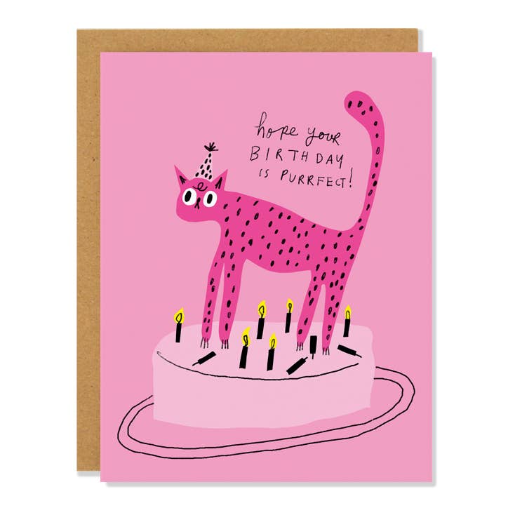Purrfect Birthday | Greeting Card - Greeting & Note CardsBadger & BurkeBB-0169Misiyo Candle Co