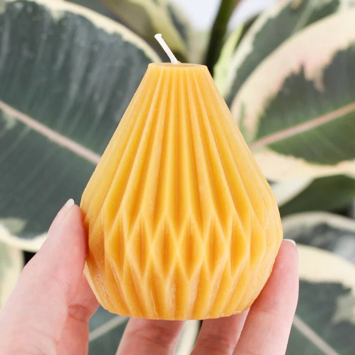 Raindrop Beeswax Candle | all-natural - Pillar CandlesHoney CandlesMisiyo Candle Co
