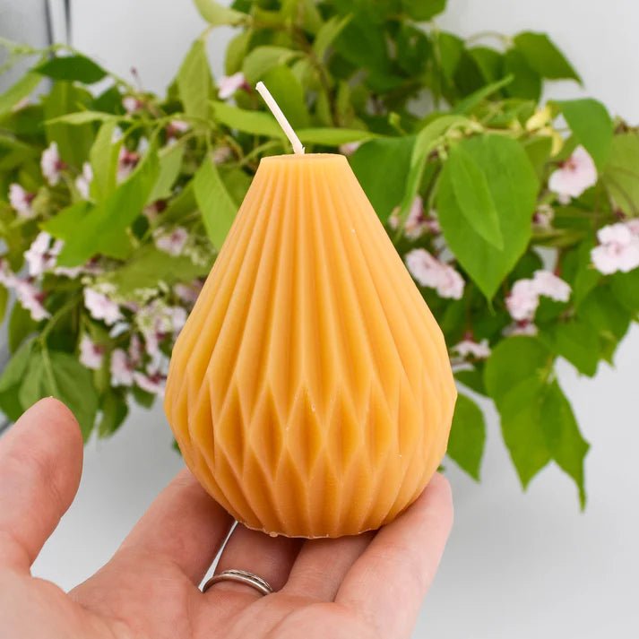 Raindrop Beeswax Candle | all-natural - Pillar CandlesHoney CandlesMisiyo Candle Co