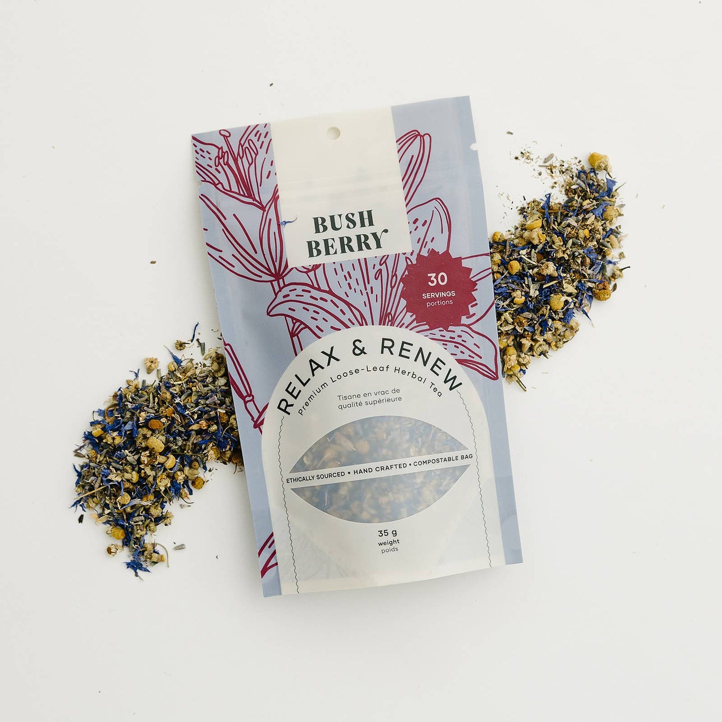 Relax and Renew Organic Herbal Tea | organic + ethically sourced - TeaBush BerryW-RR-WSSMisiyo Candle Co