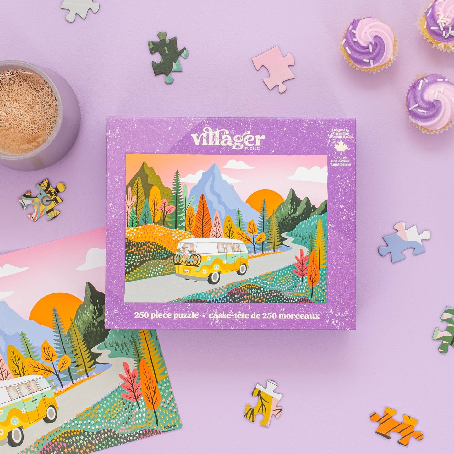 Road Trip | 250 Piece Puzzle | Designed in Canada - PuzzlesVillager PuzzlesVPROAD01Misiyo Candle Co