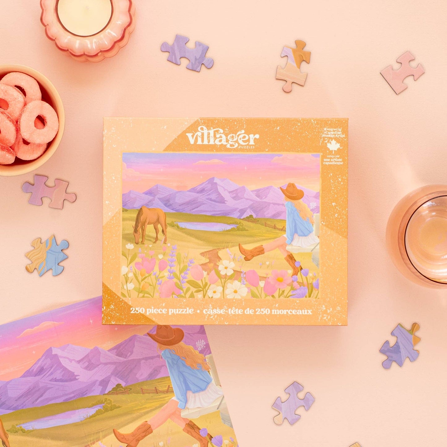 Rockies Meadow | 250 Piece Puzzle | Designed in Canada - PuzzlesVillager PuzzlesVPMEAD01Misiyo Candle Co
