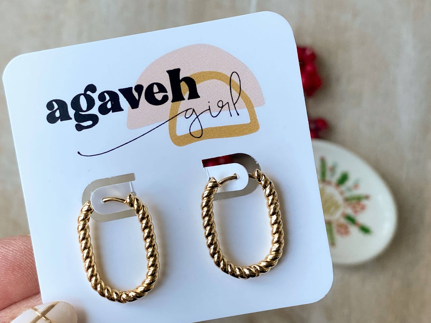 Roped Grande Hoop Earrings - Gold - EarringsAgaveh girlROP-GRA-25Misiyo Candle Co