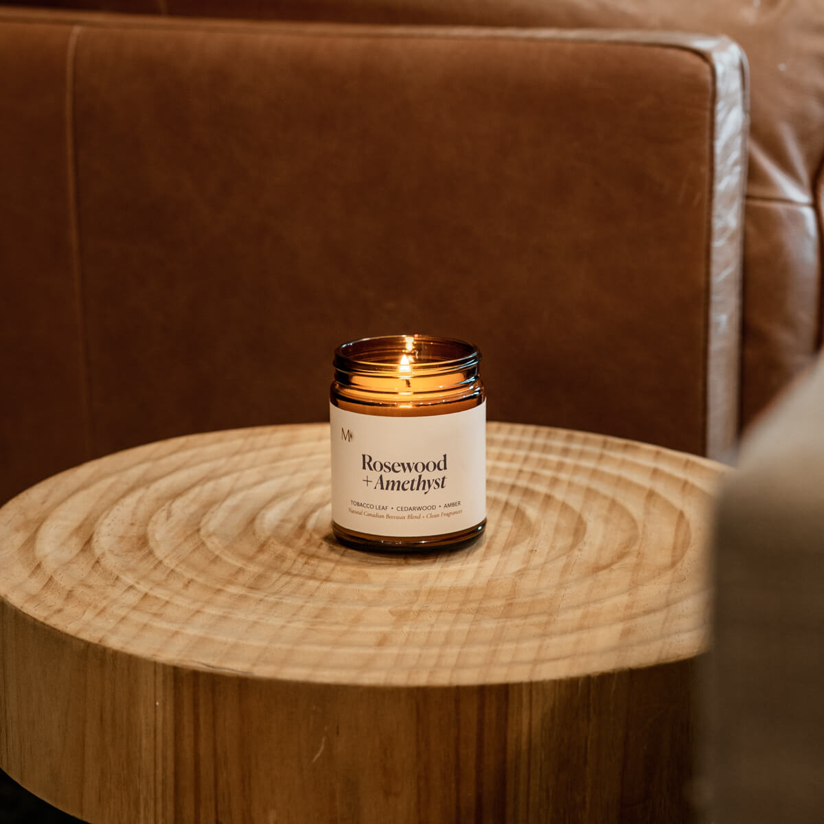 Rosewood + Amethyst Candle - CandlesMisiyo Candle CoCDL-RWA9Misiyo Candle Co