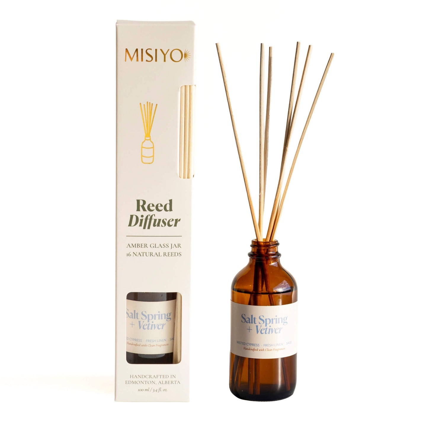 Salt Spring + Vetiver Reed Diffuser - Reed DiffusersMisiyo Candle CoRDF-SSVMisiyo Candle Co