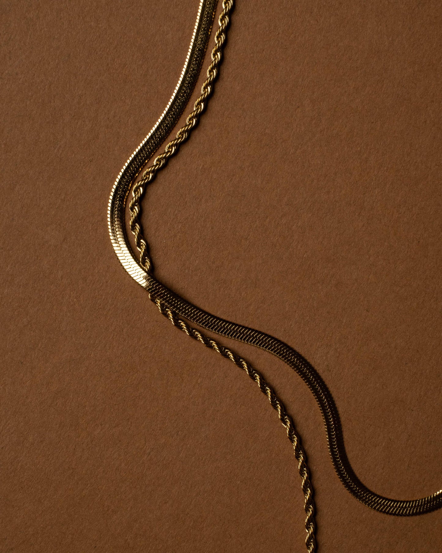 Sandra Dual Rope and Snake Chain Necklace - NecklacesHunter & HareSDRSCFRMisiyo Candle Co