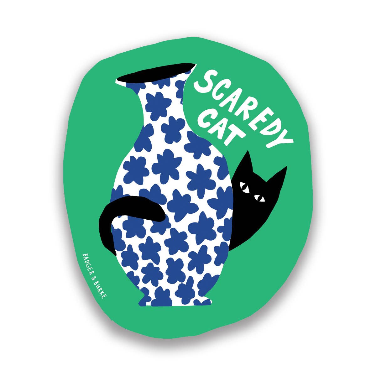 Scaredy Cat Sticker - StickersBadger & BurkeST38Misiyo Candle Co