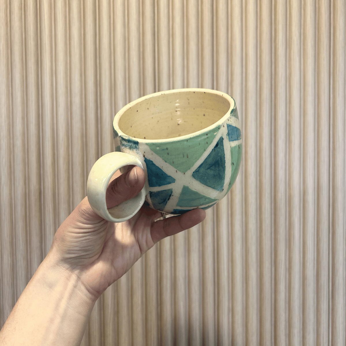 Sea Glass Prism Mug | handcrafted ceramics - PotteryLA PurkisMisiyo Candle Co