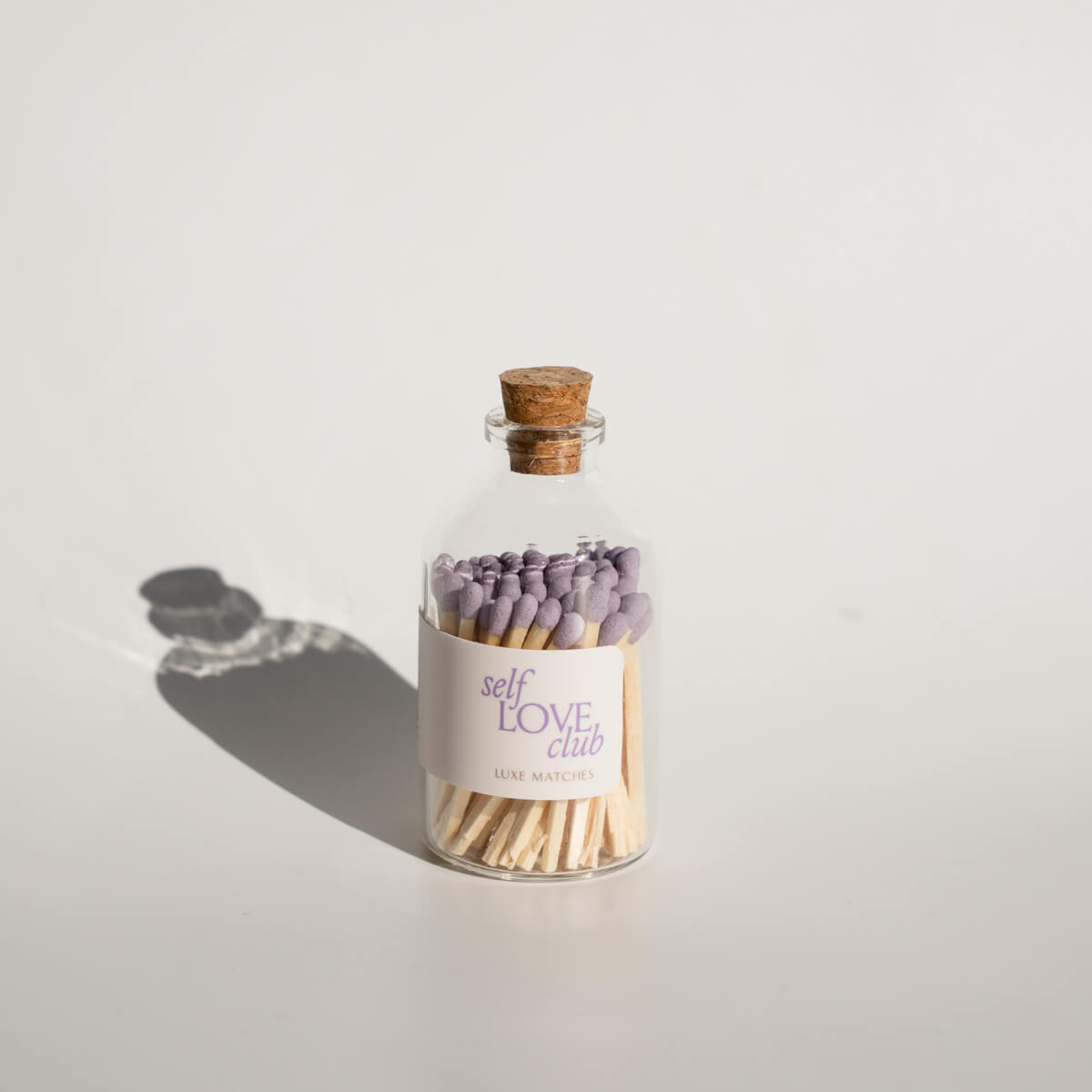 Self Love Club | Luxe Wooden Matches in Apothecary Glass Bottle