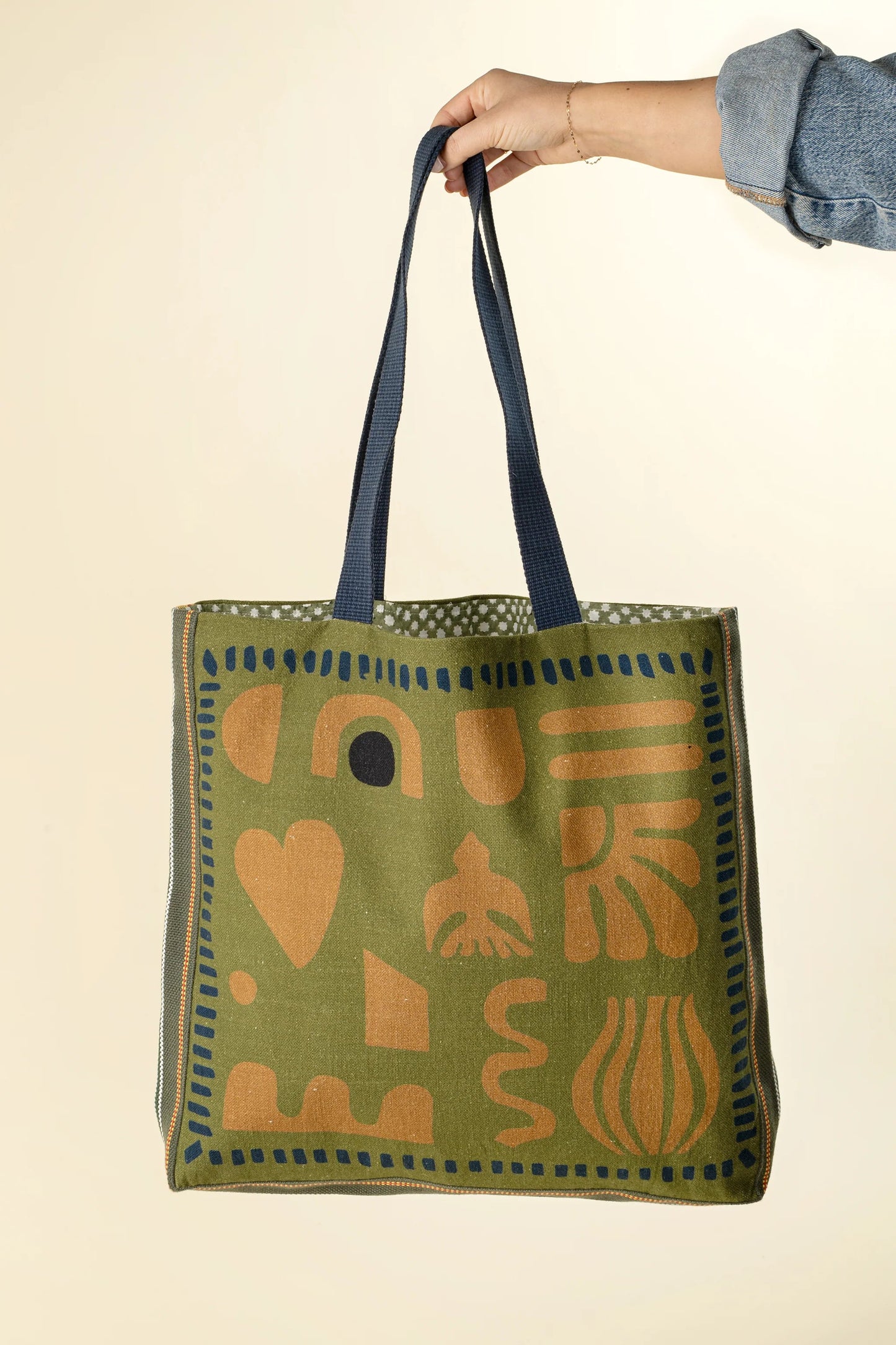 Silhouettes Green Tote Bag - Tote BagIndaba6-8788Misiyo Candle Co