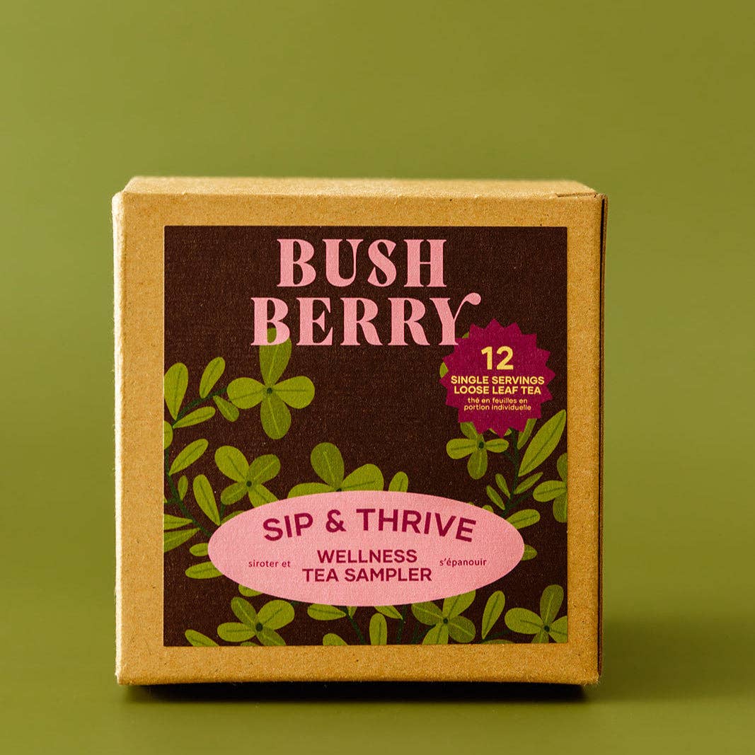 Sip & Thrive Wellness Tea Sampler | organic + loose leaf - TeaBush BerryMisiyo Candle Co