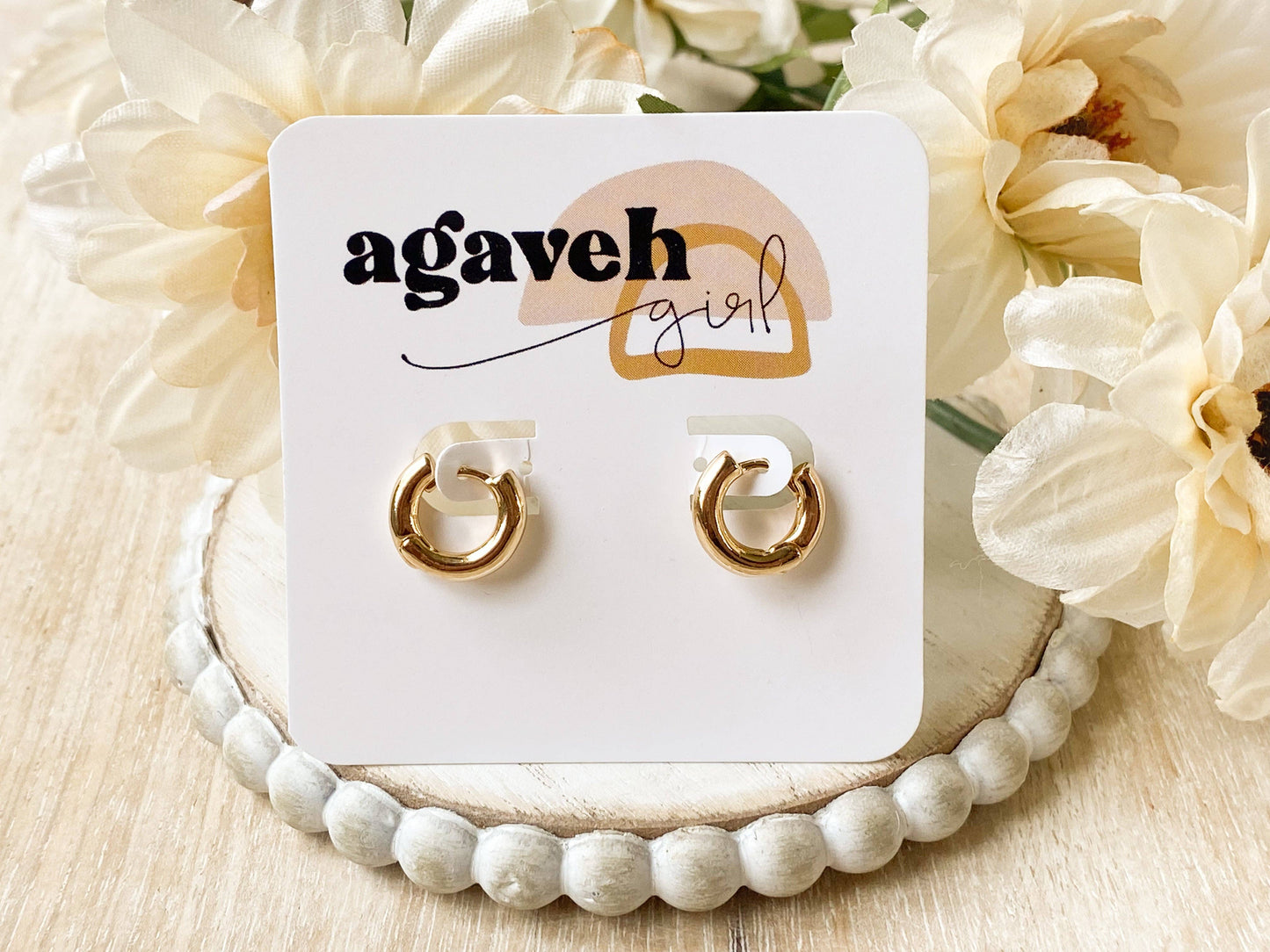Skye Hoop Earrings - Gold - EarringsAgaveh girlSKY-HOO-25Misiyo Candle Co