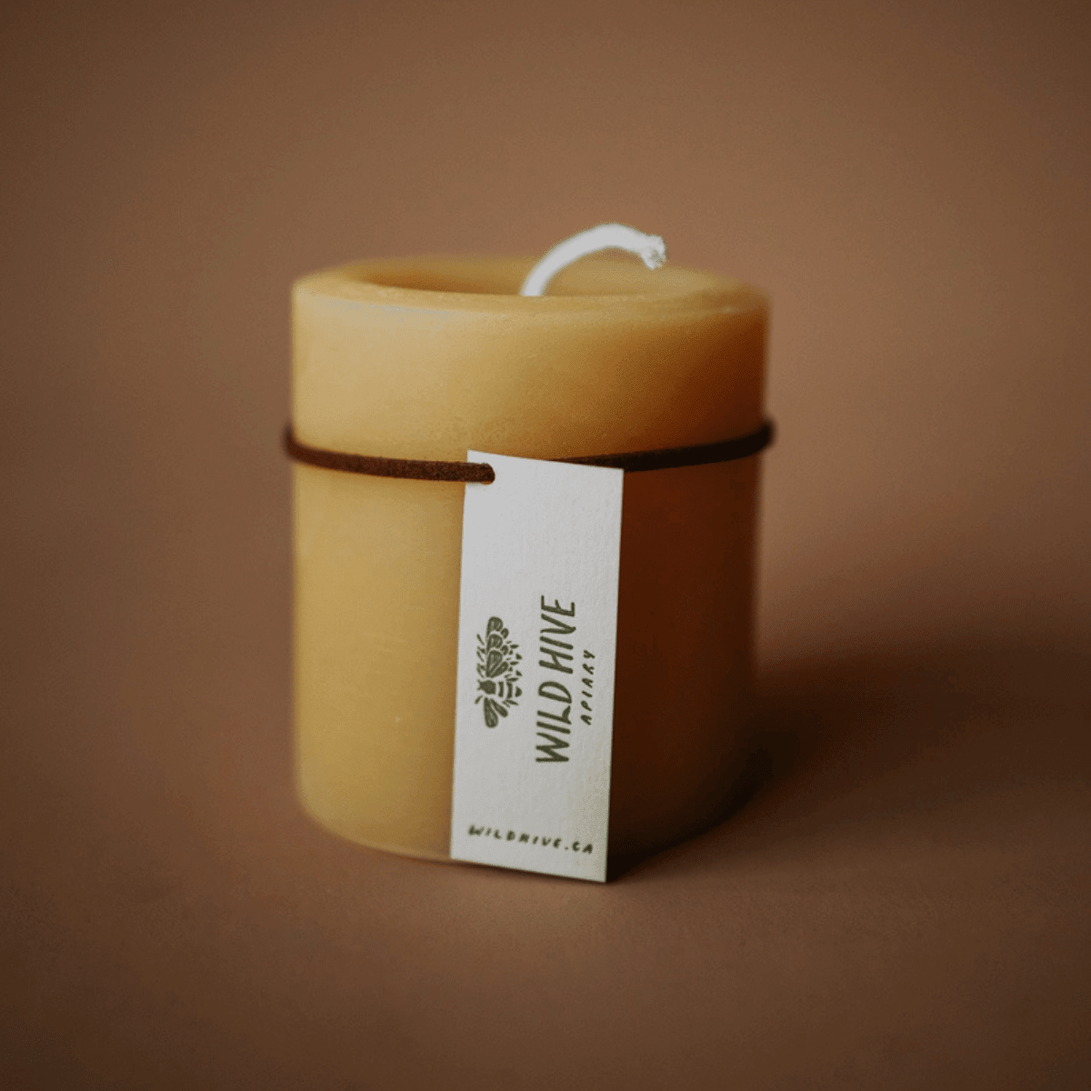Small Round Beeswax Pillar Candle - Pillar CandlesWild Hive ApiaryCL-26Misiyo Candle Co