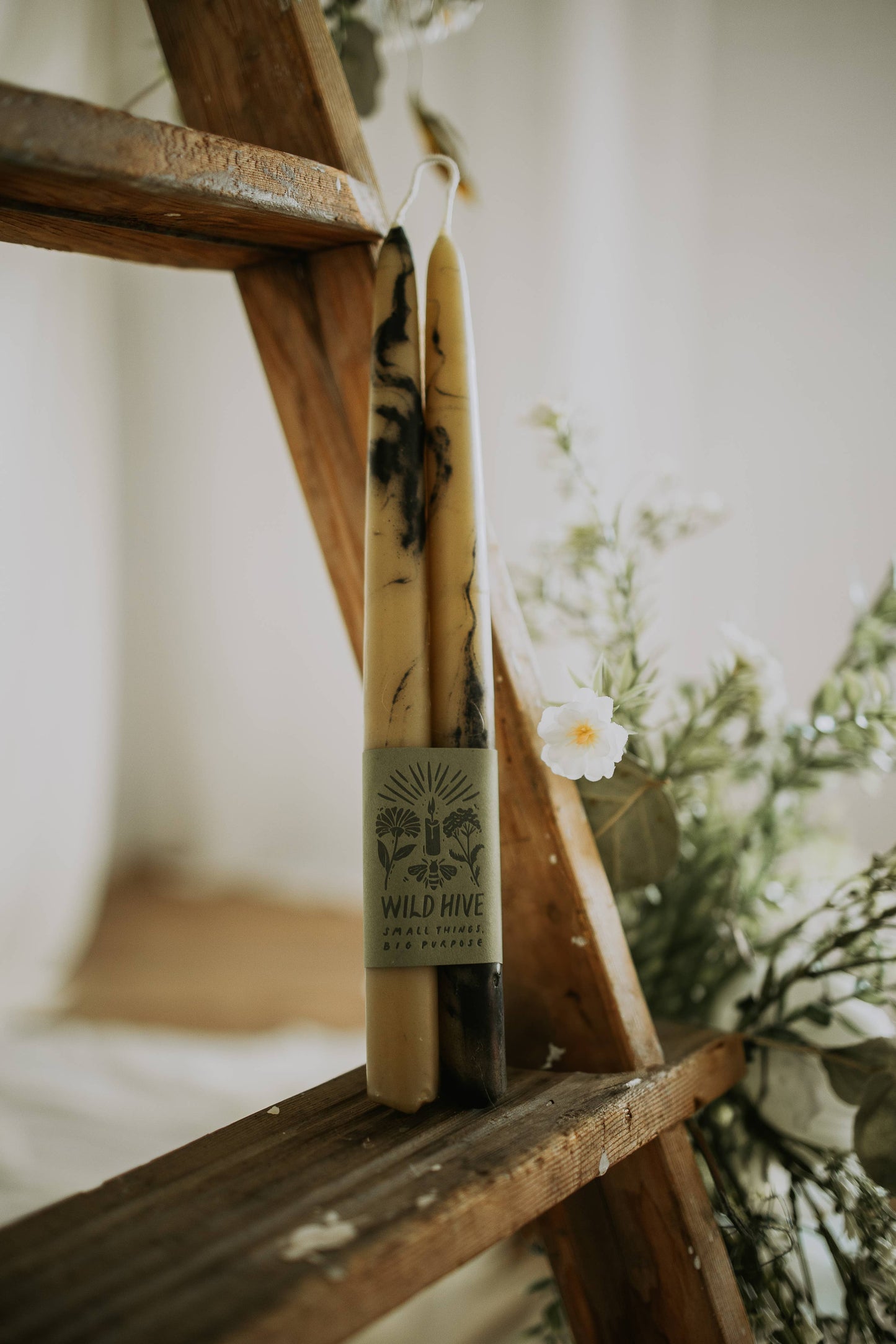 Smokey Taper Candle Set - Taper CandlesWild Hive ApiaryDT-10-SMOKEYMisiyo Candle Co