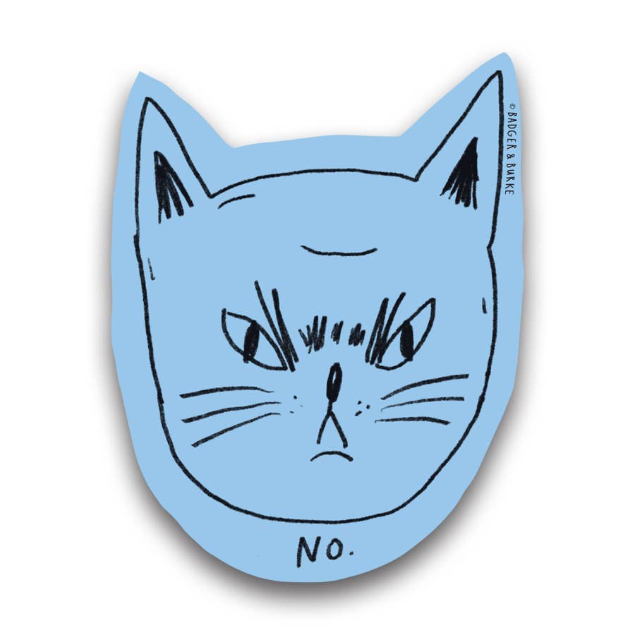 Snitty Kitty "No" Sticker - StickersBadger & BurkeST03Misiyo Candle Co