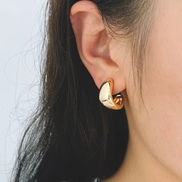 Sofia Organic Drop Earrings - Gold/Silver - EarringsBec DesignMisiyo Candle Co
