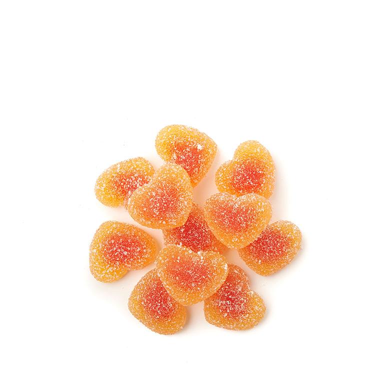 Sour Peach Heart Gummies - CandySquishMisiyo Candle Co