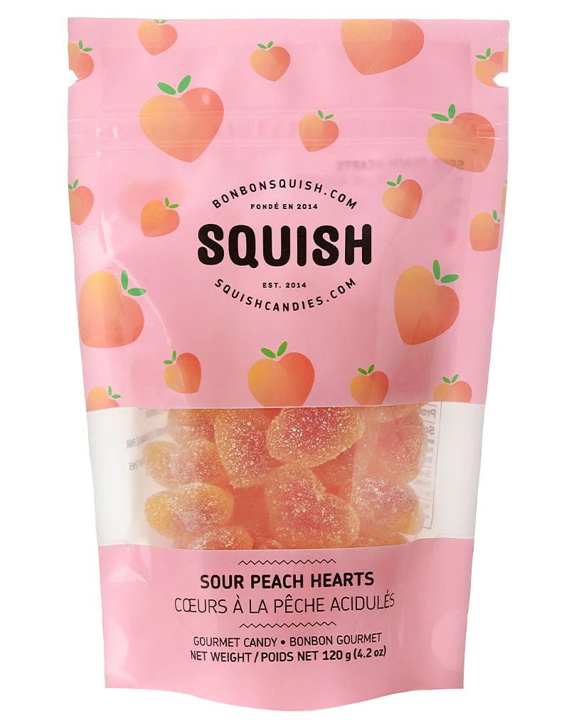 Sour Peach Heart Gummies - CandySquishMisiyo Candle Co