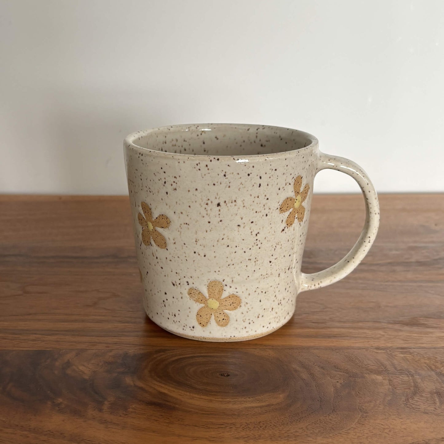 Speckled Daisies White Mug | handcrafted ceramics - PotteryCeramics By StephMisiyo Candle Co